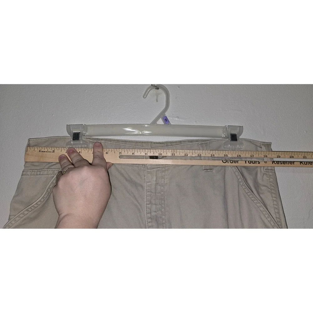 Carhartt Men's Relaxed Canvas Carpenter Work‎ Pants size 38x32 tall Beige